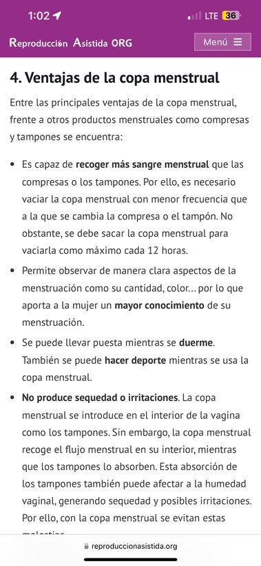 Copas menstruales  !! olvida la íntima