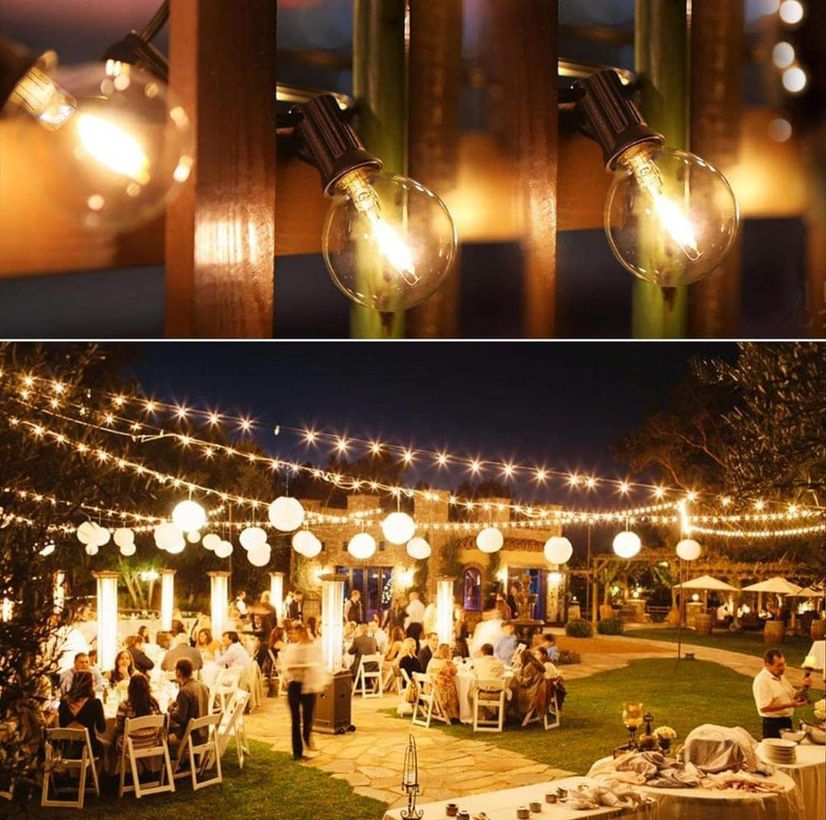 Guirnaldas para decoraciones de eventos: bodas, restaurantes, paladares, bares, patios grandes o pequeños