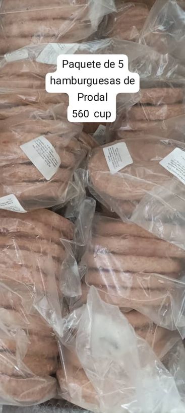 Paquetes de hamburguesas de 5 unidades