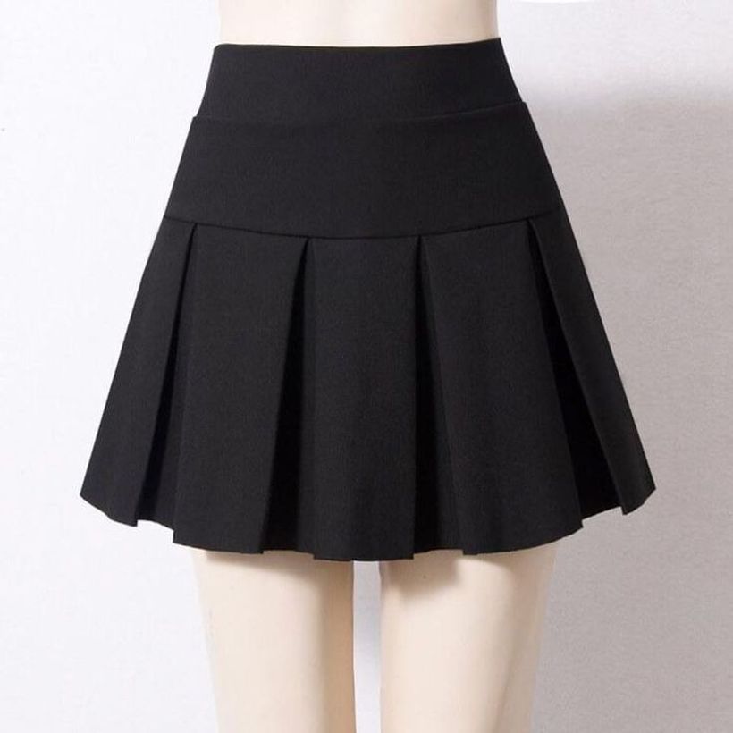 Falda plisada negra para niña