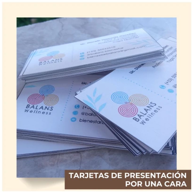 100 Tarjetas de Presentación 1 Cara