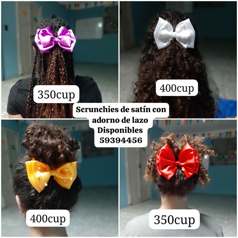 Scrunchies de satín 