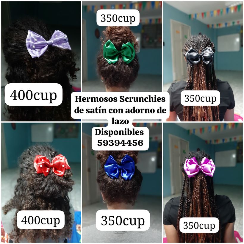 Scrunchies de satín 